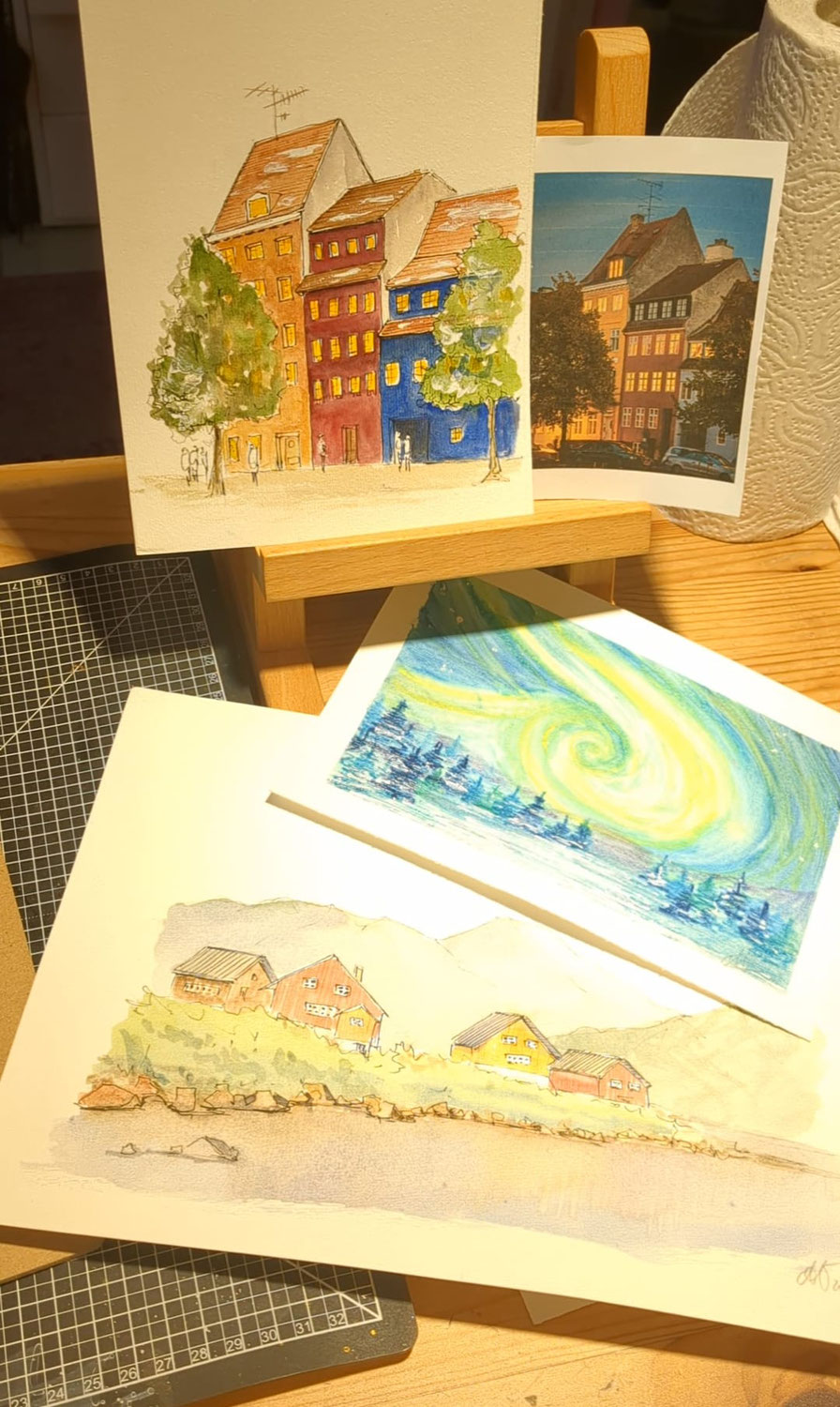 La Scandinavie à l’aquarelle : des techniques simples pour un carnet de voyage unique