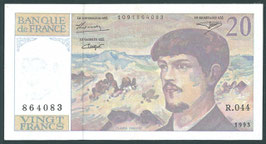 France 20 Francs 1993 Debussy