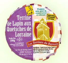Terrine de lapin aux Quetsches 100g.