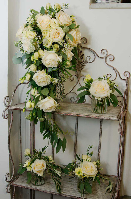 Brautstrauß und Tischdeko Hochzeit Wien