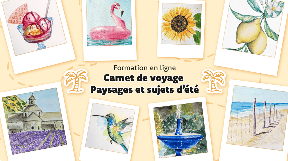 Pages ensoleillées : et si tu racontais ton été à l’aquarelle ?